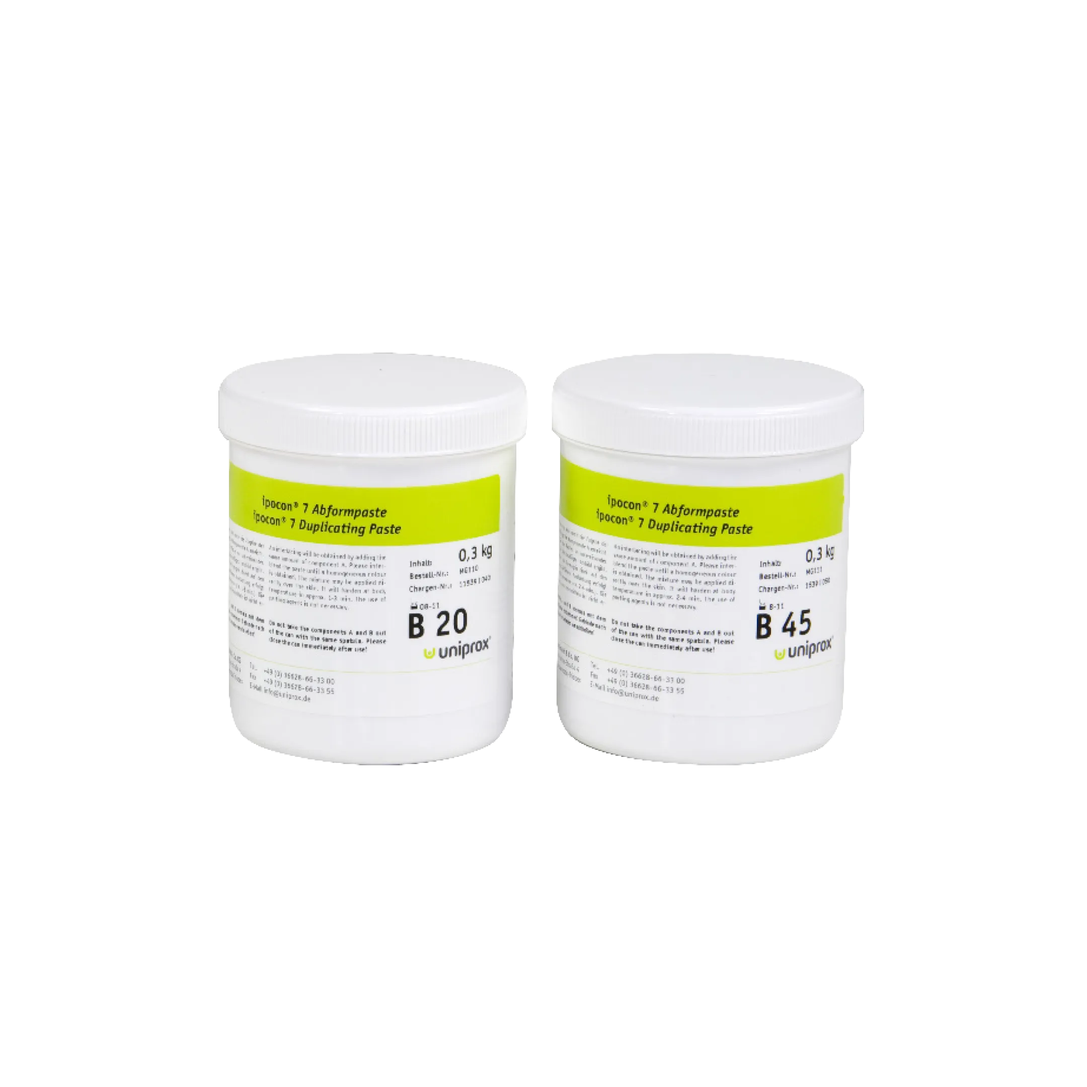 MG109 ipocon® 7 Abformpaste - Komponente A und B
