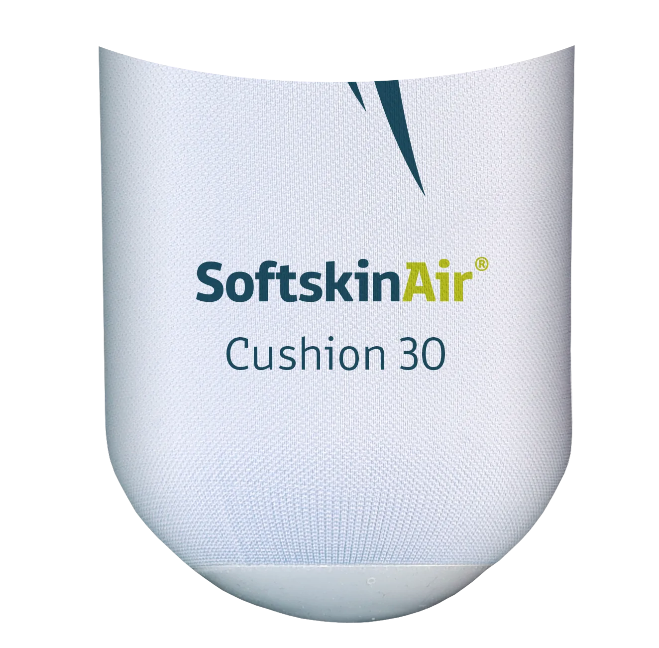 Produktansicht des SoftskinAir Cushion 30 Prothesenliners aus atmungsaktivem Silikon mit Textiloberfläche für weiche Polsterung